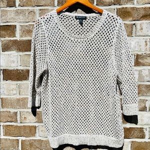INC Openwork Knit Pullover Sweater